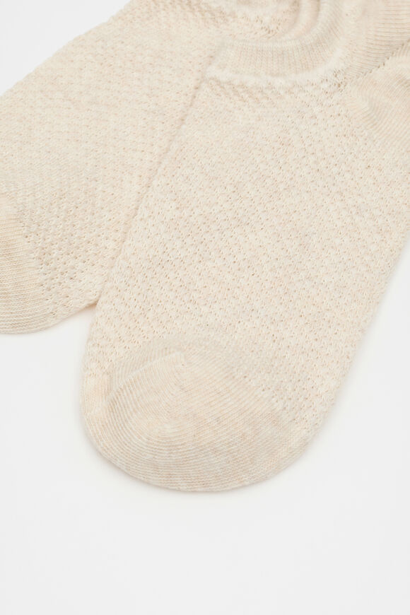 Mini Waffle Sneaker Sock  Beige Marle  hi-res