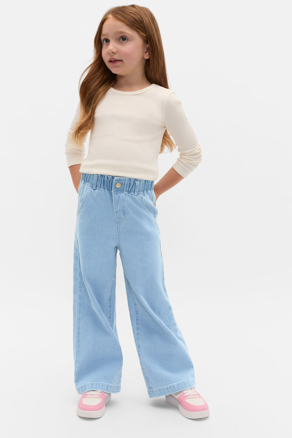 Heart Pocket Denim Jean  Cloud Blue Wash