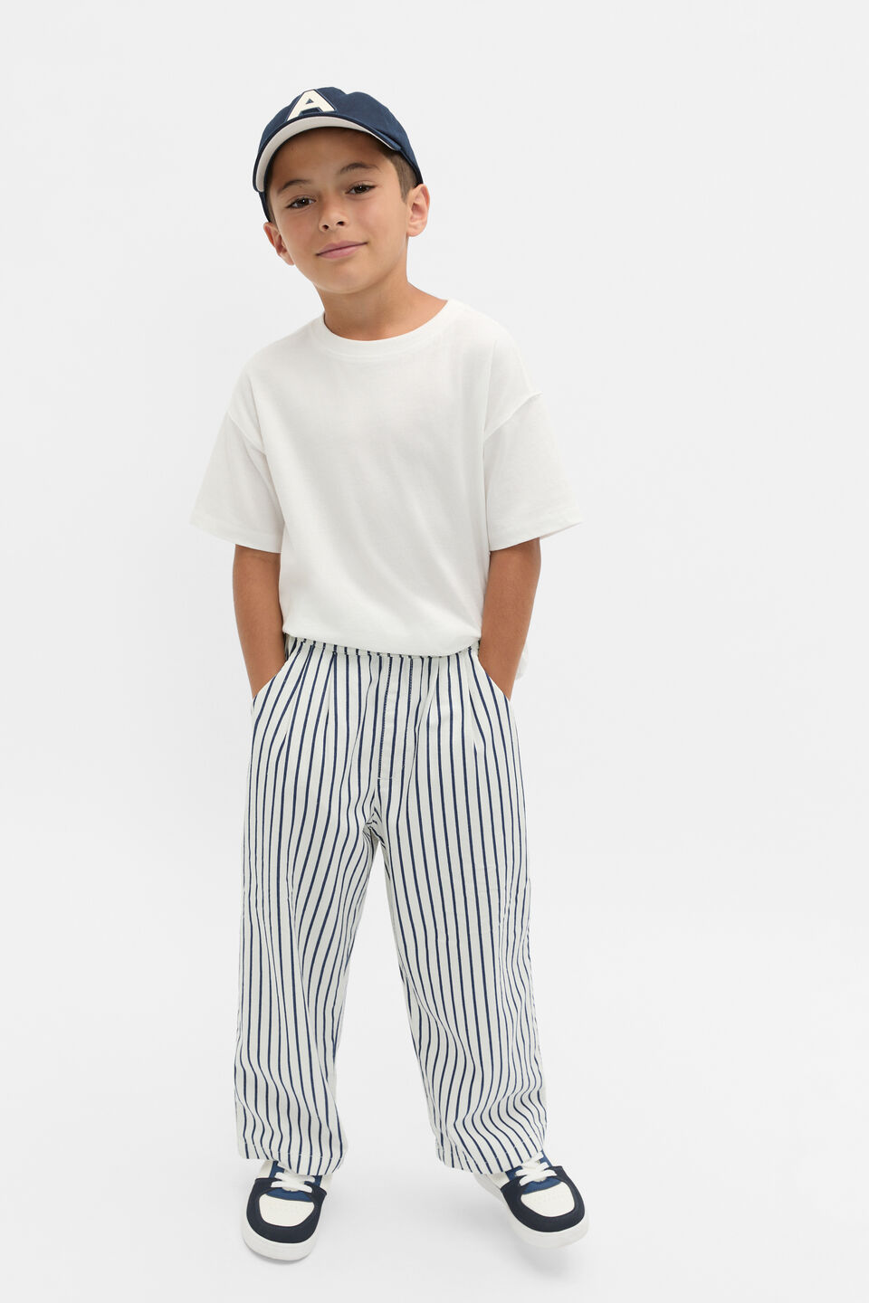 Stripe Woven Pant  French Navy
