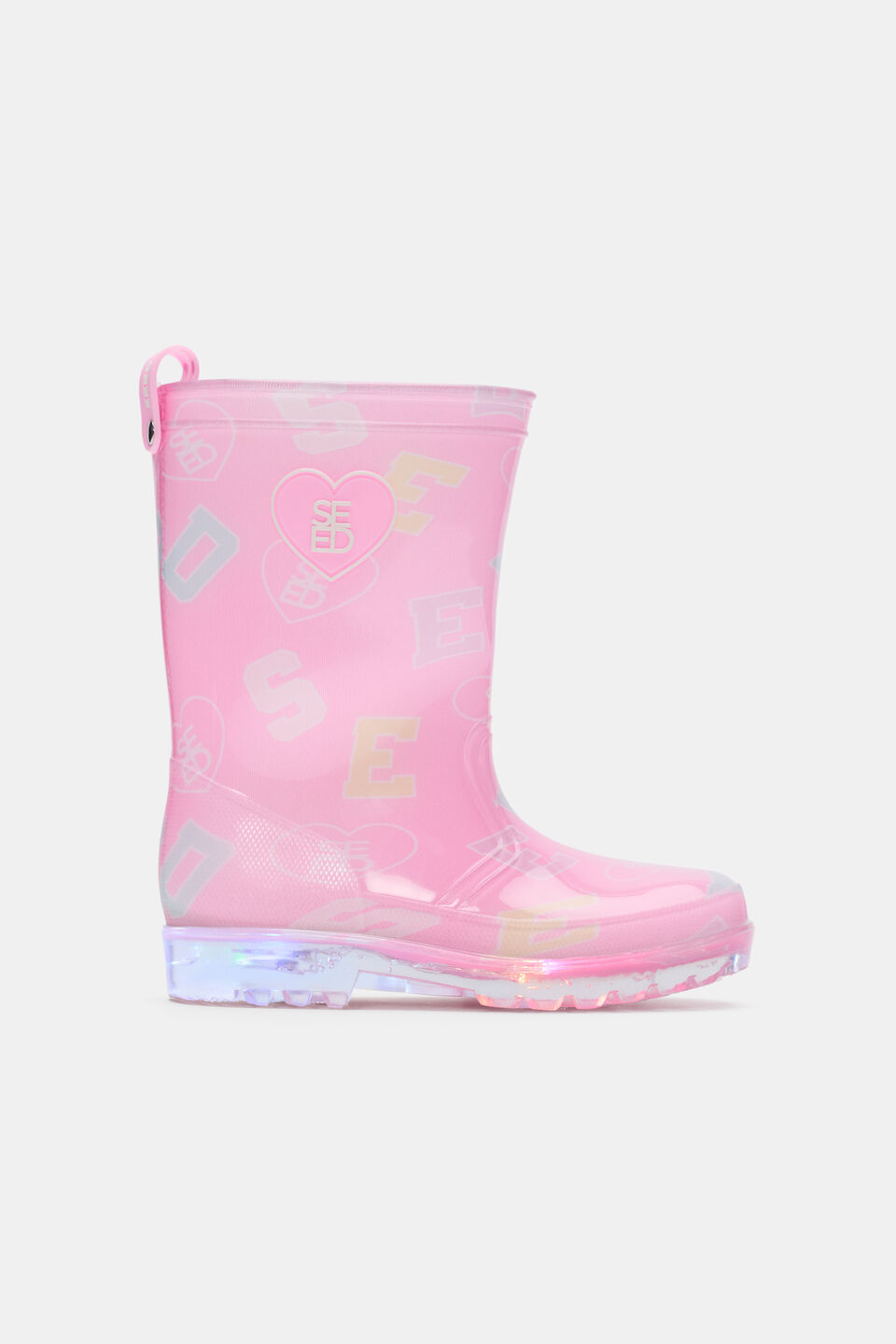 Light Up Gumboot  Candy Pink Multi