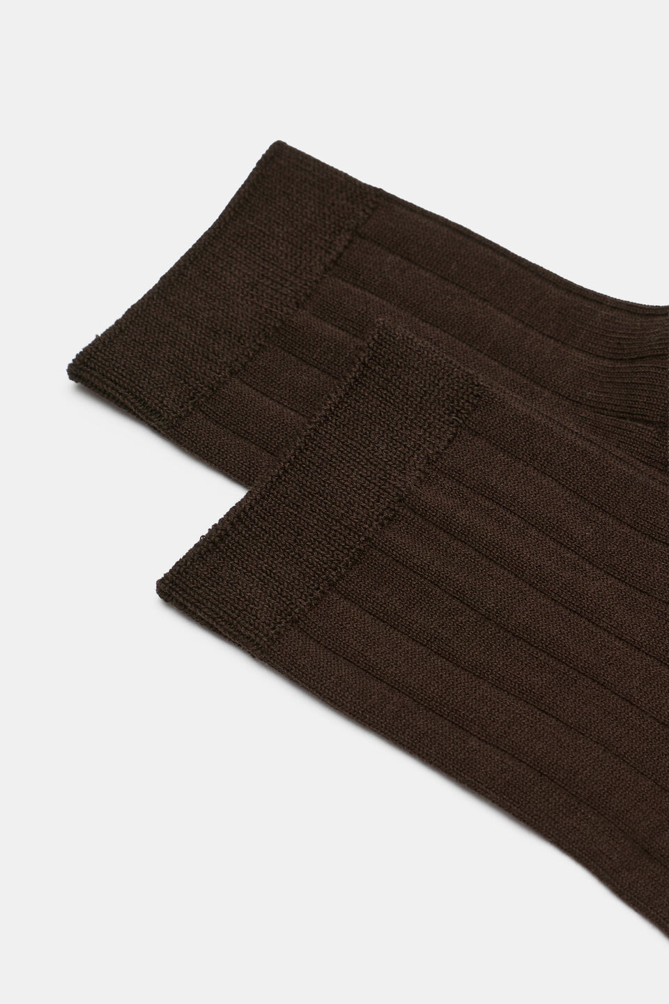 Wide Rib Quarter Crew Sock  Coffee Bean