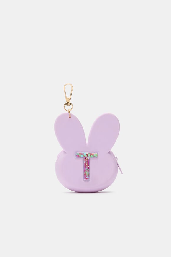 Bunny Silicone Initial Keyring  T  hi-res
