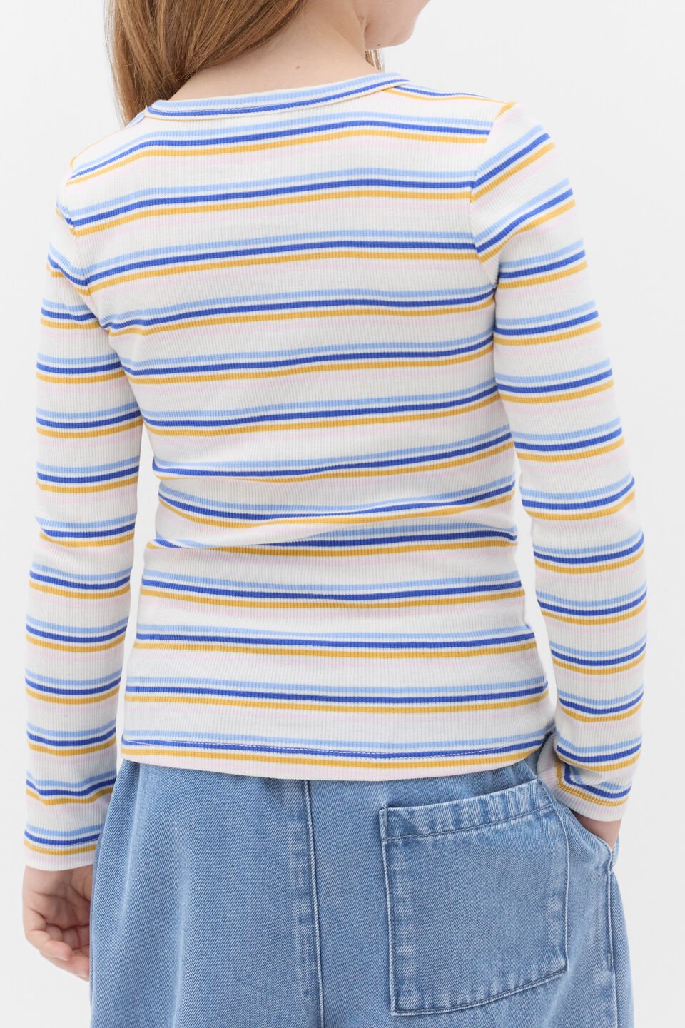 Stripe Rib Tee  Multi