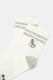Quad Logo Rib Sock  Grey  hi-res