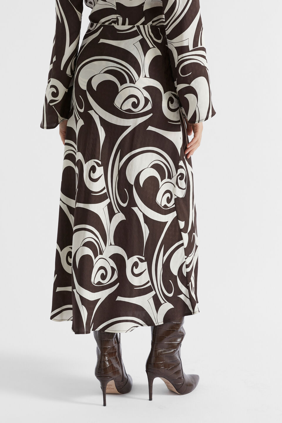 Jacquard Swirl Skirt  Retro Swirl