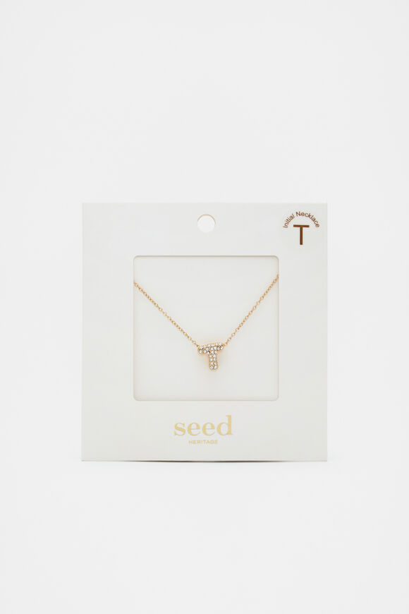 Initial Jewel Bubble Necklace  T  hi-res