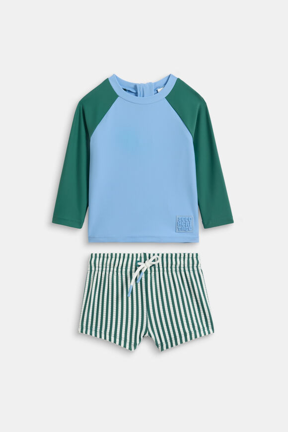 Colourblock Swim Set  Jungle Green  hi-res