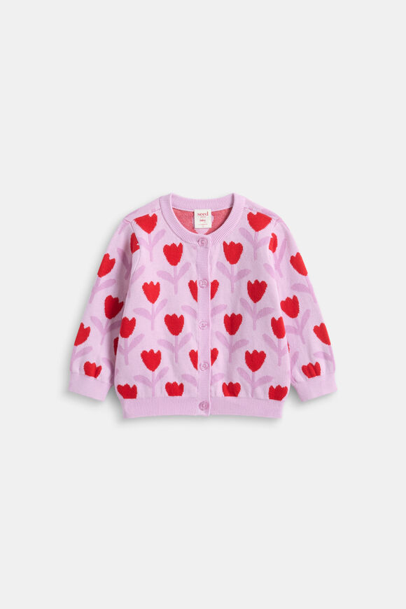 Tulip Knit Cardigan  Orchid  hi-res