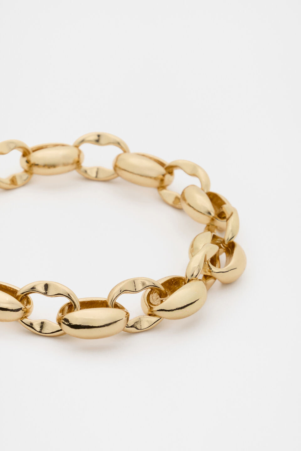Luxe Round Link Bracelet  Gold