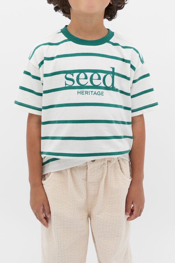 Stripe Logo Tee  Jungle Green  hi-res