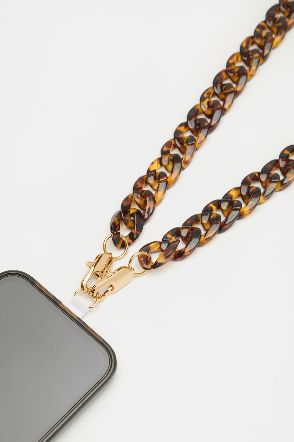 Resin Phone Strap  Dark Tort