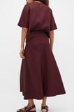 Linen Minimalist Skirt  Plum Red  hi-res