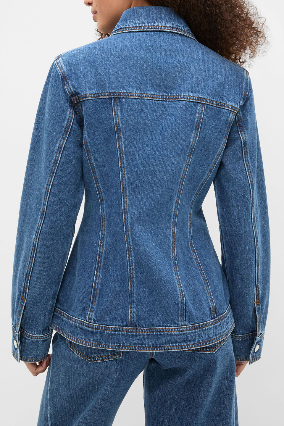 Denim Cinch Waist Jacket  Heritage Wash