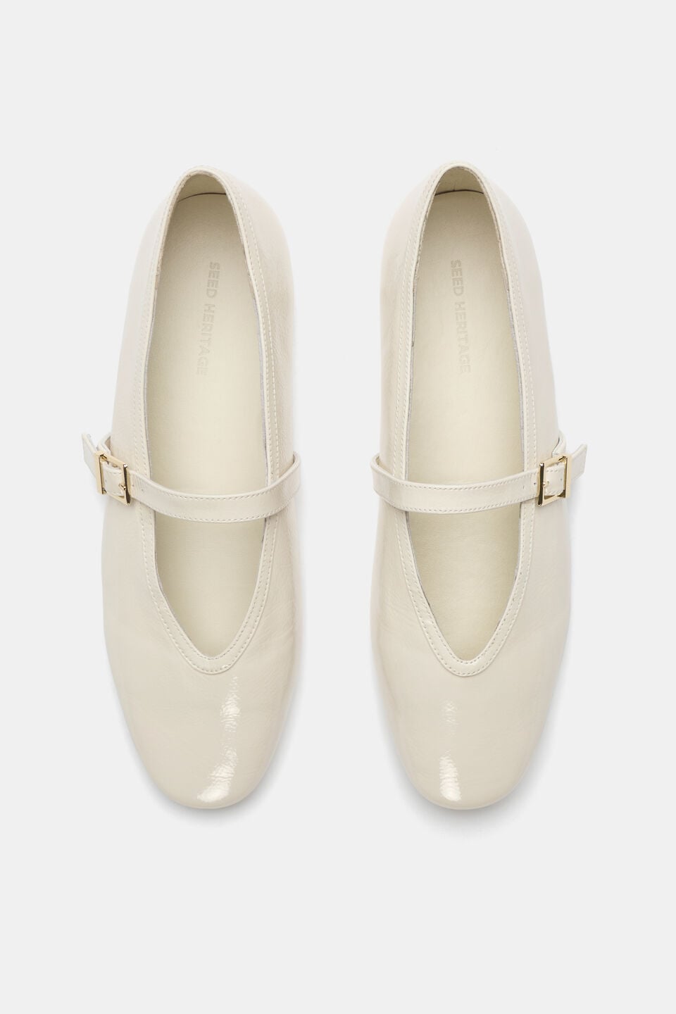 Arlo Ballet Flat  Cream Patent