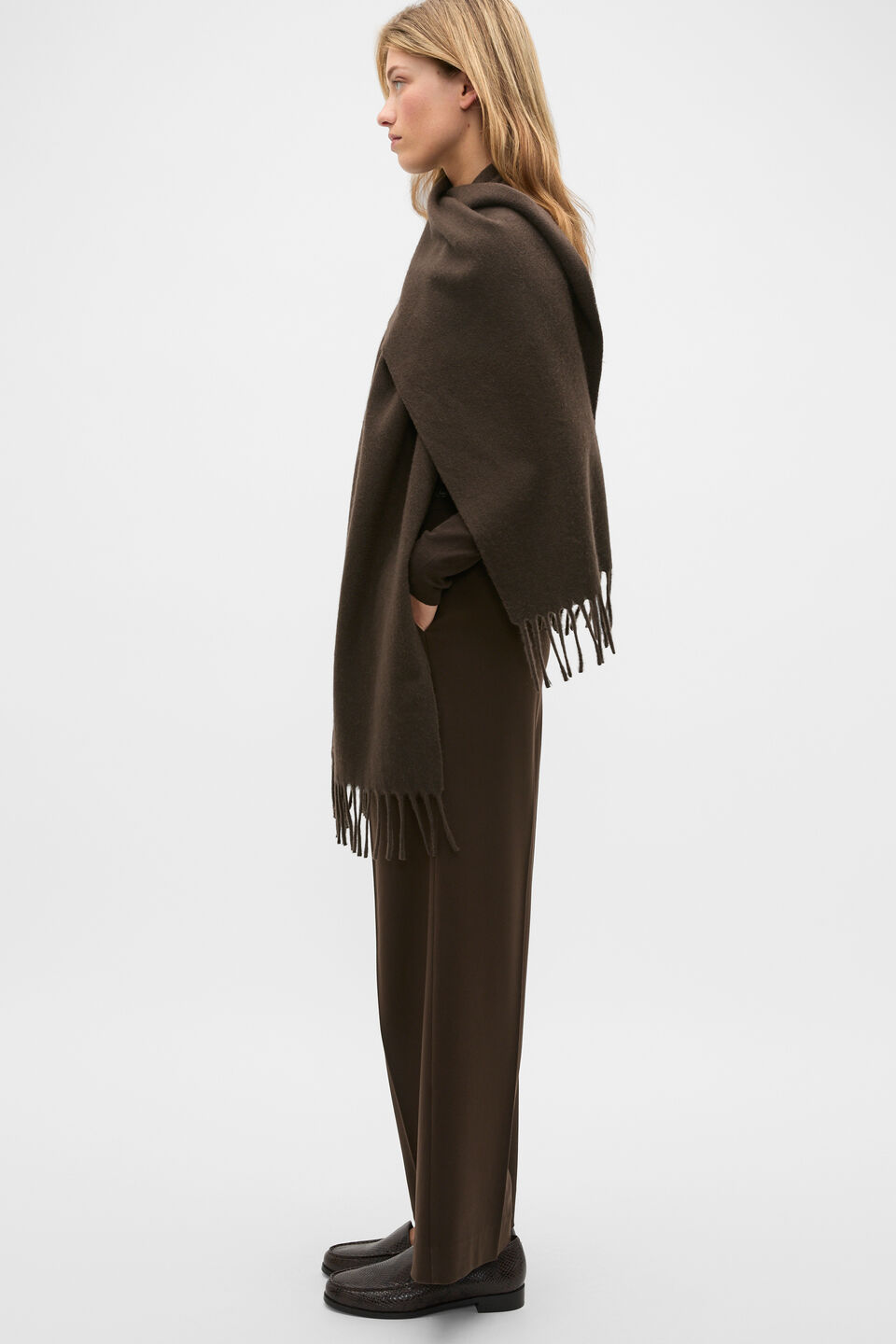 Super Soft Wool Scarf  Coffee Bean