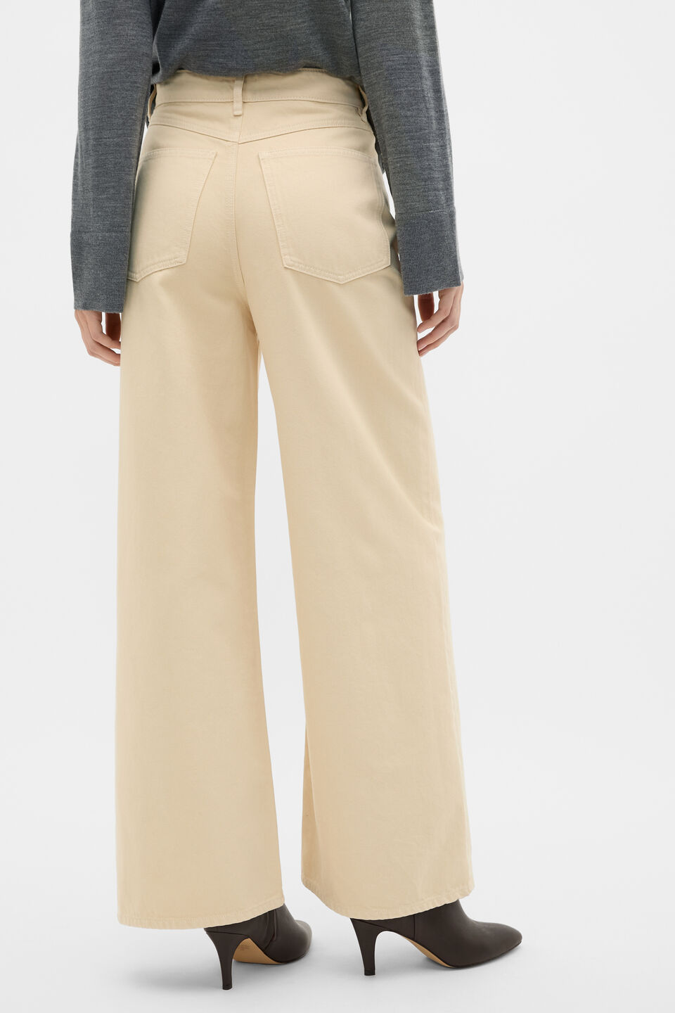 Overdyed Palazzo Jean  Vanilla Cream