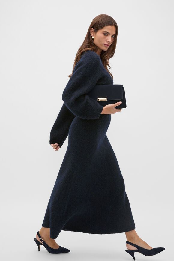 Luxe Fluffy Crop Knit  Twilight Blue  hi-res