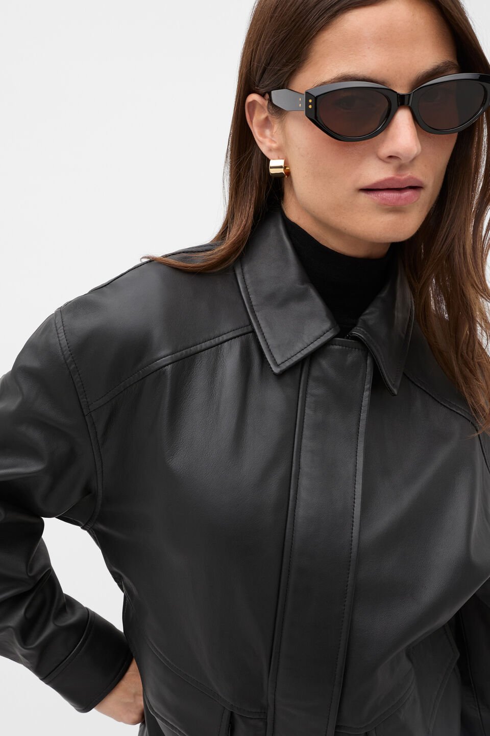 Lida Cat Eye Sunglasses  Black