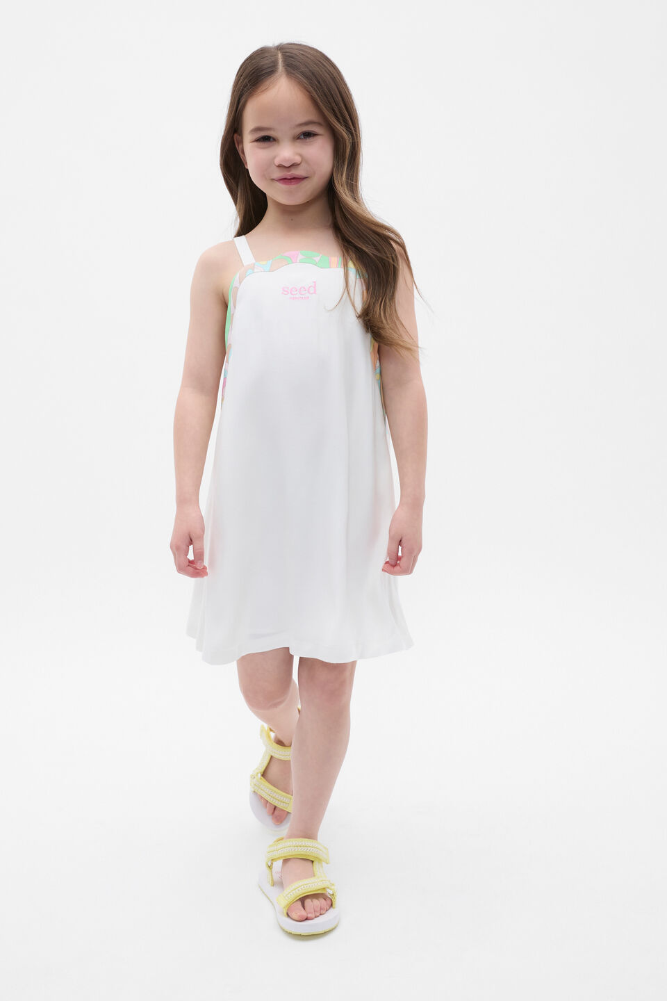 Scallop Spliced Dress  Canvas