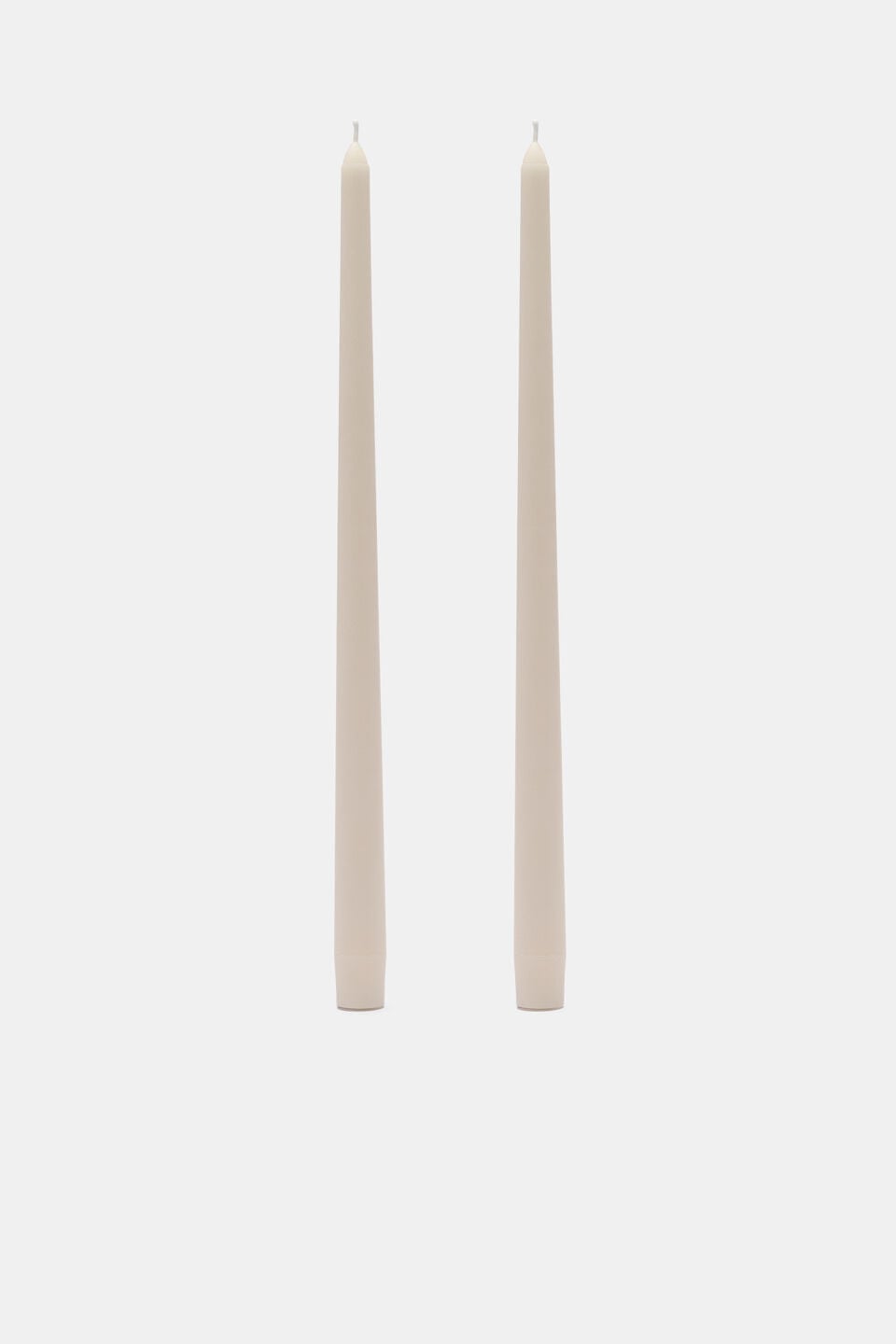 Tall Taper Candle Set of 2  Egg Shell
