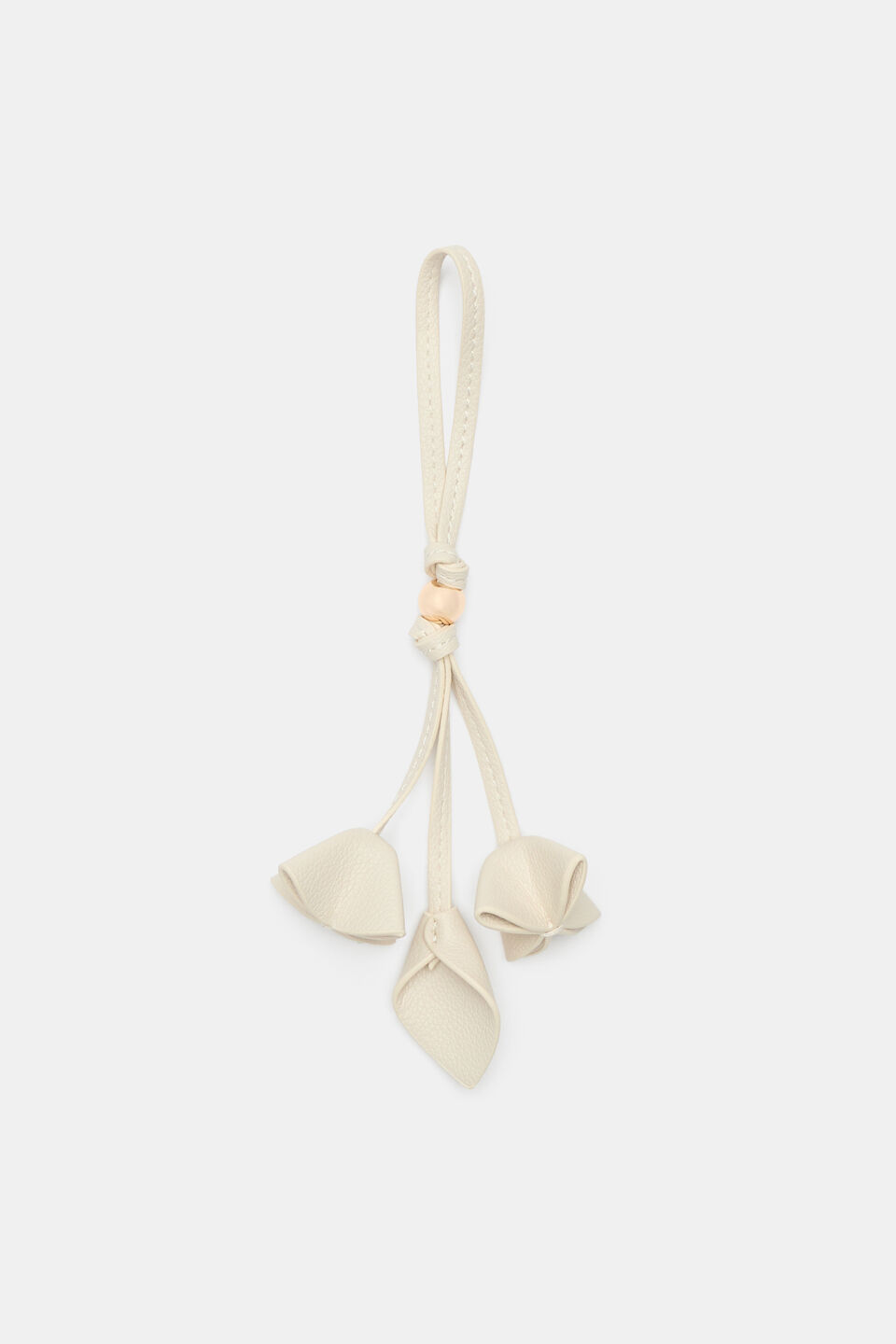 Flower Bag Charm  Cream