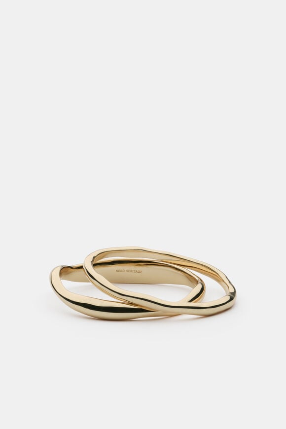 Molten Bangle Set  Gold  hi-res