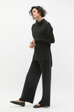 Collar Knit Poncho  Black  hi-res
