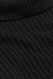 Collar Knit Poncho  Black  hi-res
