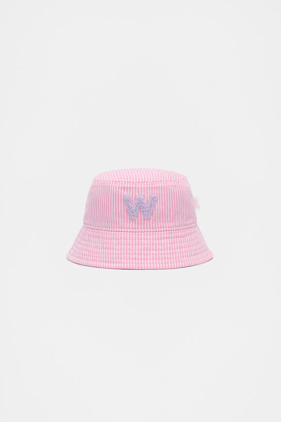 Pink Mini Initial Bucket Hat  W  hi-res