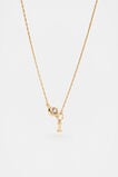 Stone Drop Initial Necklace  I  hi-res