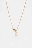 Stone Drop Initial Necklace  O  hi-res