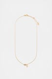 Stone Drop Initial Necklace  O  hi-res