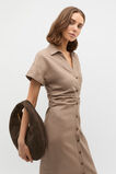 Leather Hobo Shoulder Bag  Chocolate  hi-res
