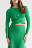 Cut Out Knit Sweater  Bright Mint  hi-res
