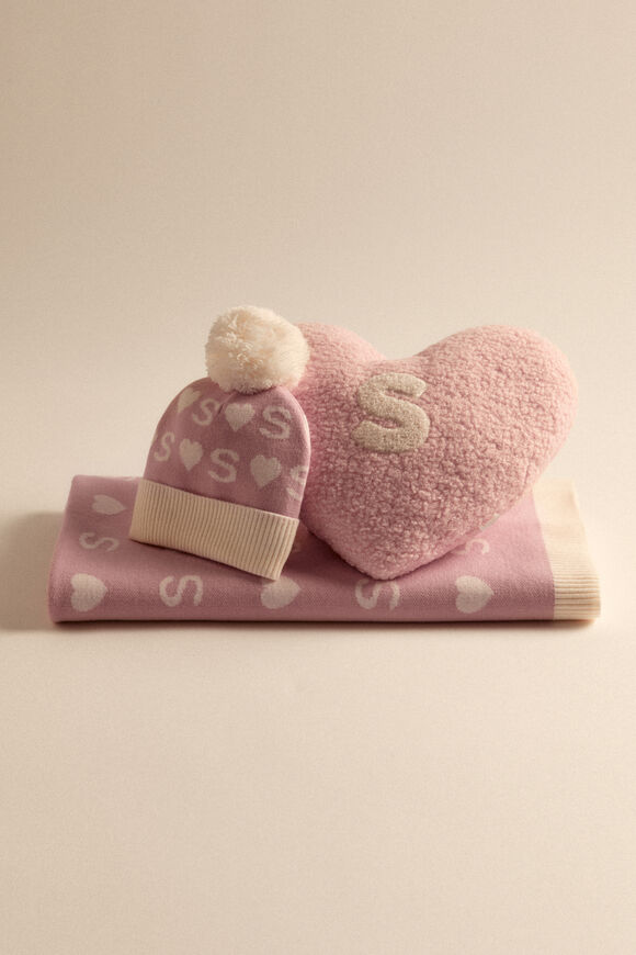Heart Initial Beanie  J  hi-res