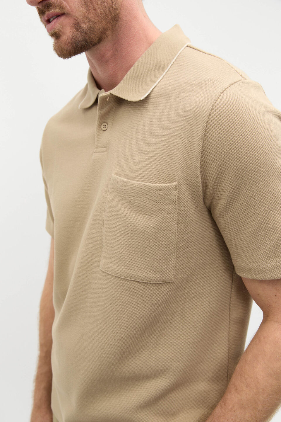 Pocket Polo Shirt  Biscotti