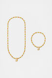 Initial Necklace And Bracelet Set  J  hi-res