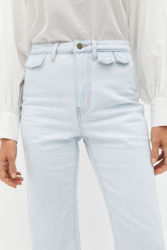 Denim Wide Leg Rigid Jean  Stone Blue Wash  hi-res