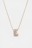 Initial Jewel Bubble Necklace  E  hi-res