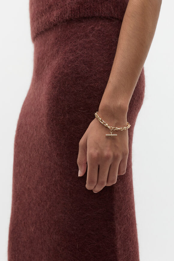 T-Bar Chain Bracelet  Gold  hi-res