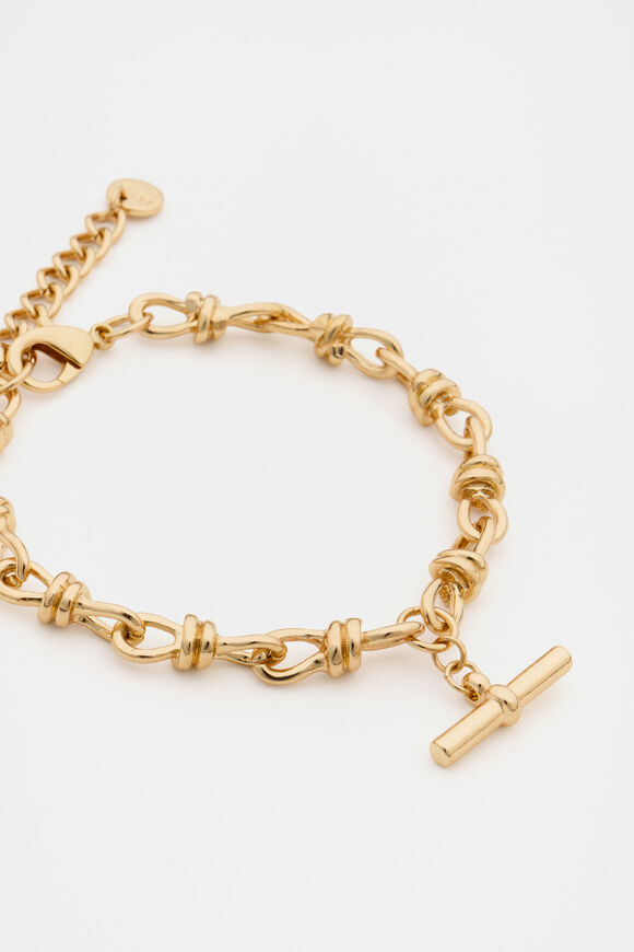 T-Bar Chain Bracelet  Gold  hi-res