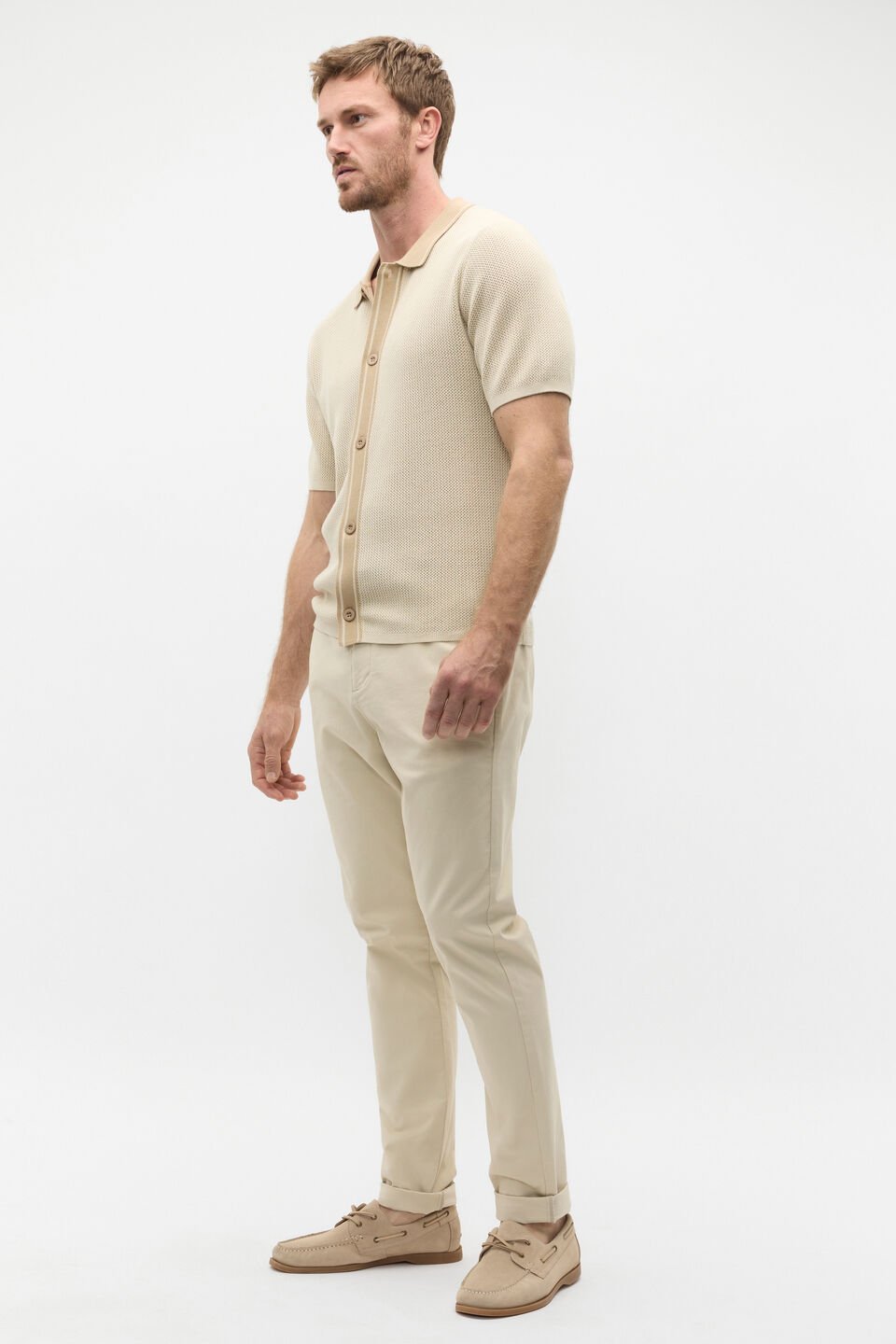 Knit Resort Shirt  Cool Stone