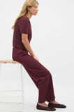Textured Cotton Blend Cardigan  Plum Red  hi-res
