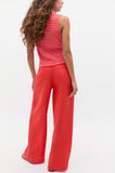 Stripe Textured Shell Top  Electric Crimson Stripe  hi-res