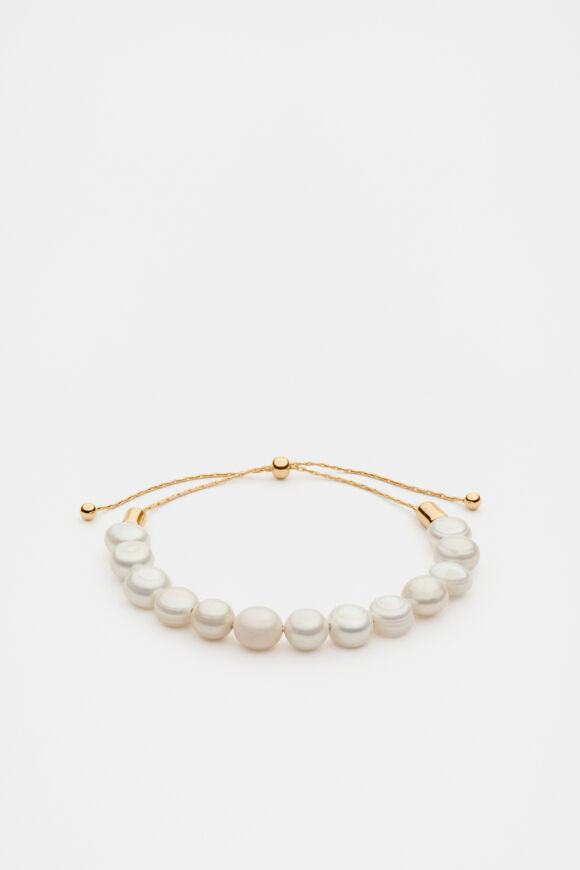 Pearl Adjustable Bracelet  Gold  hi-res