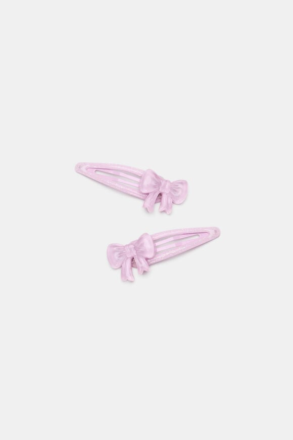 Resin Bow Snaps  Orchid  hi-res