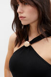 Halter Rib Midi Dress  Black  hi-res