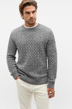 Wool Blend Cable Knit  Vintage Grey Marle  hi-res