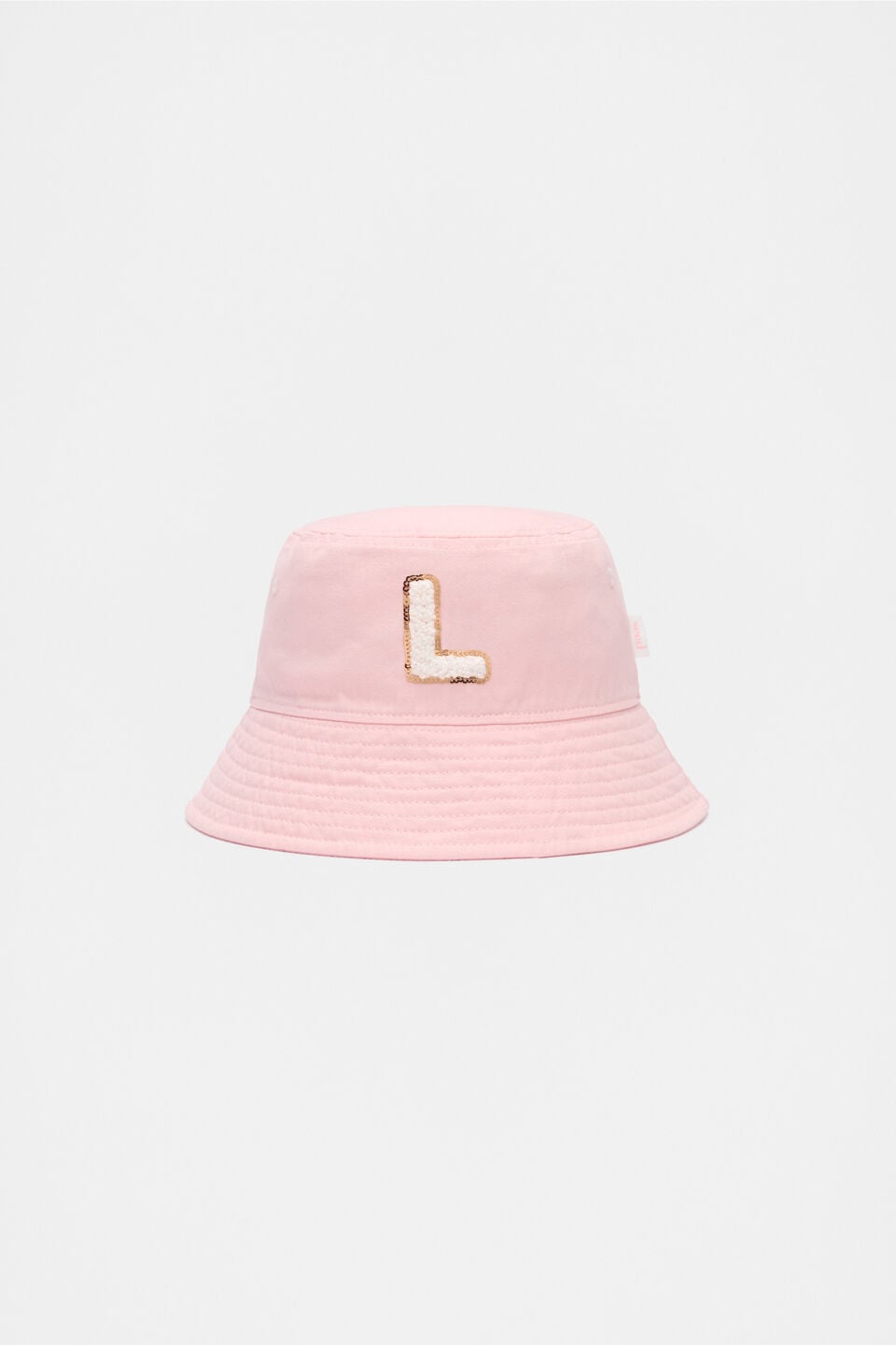Pink Initial Bucket Hat  L