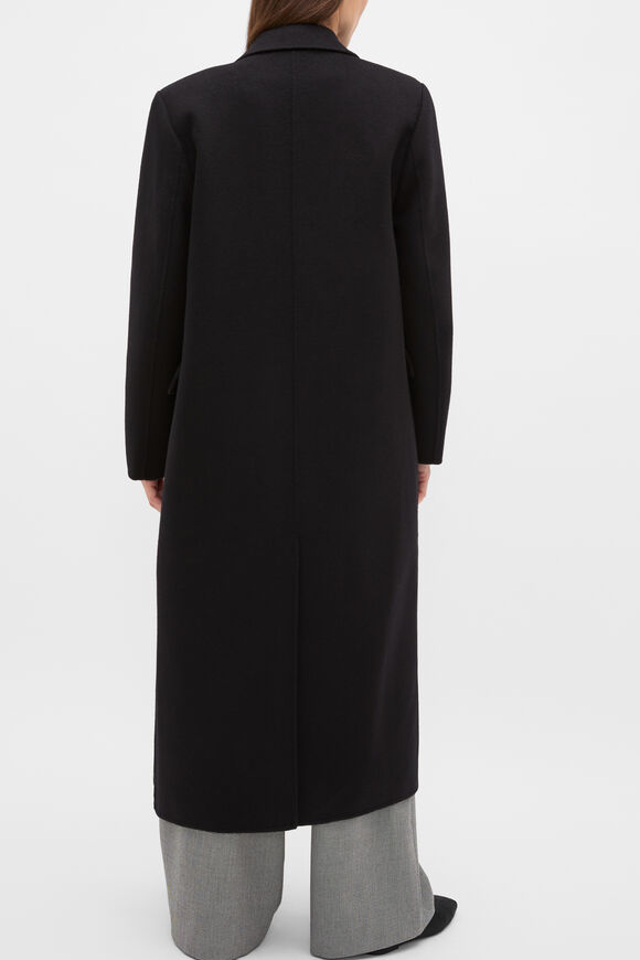 Wool Blend Classic Coat  Black  hi-res